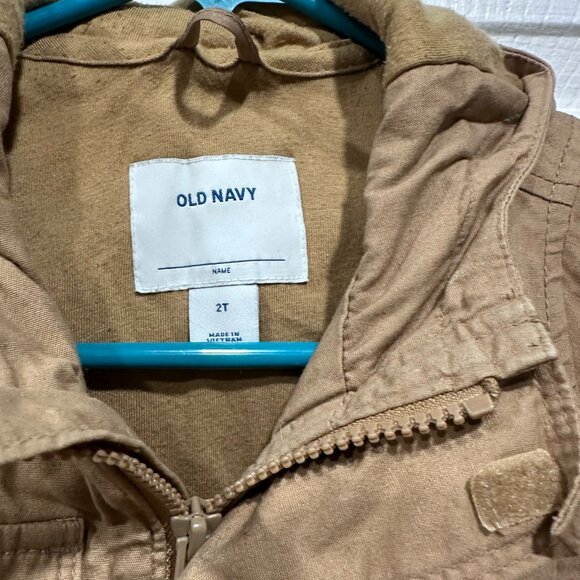 Toddler 2T Tan Utility Jacket – Zip & Velcro, Pockets, New Without Tags - Picture 2 of 3